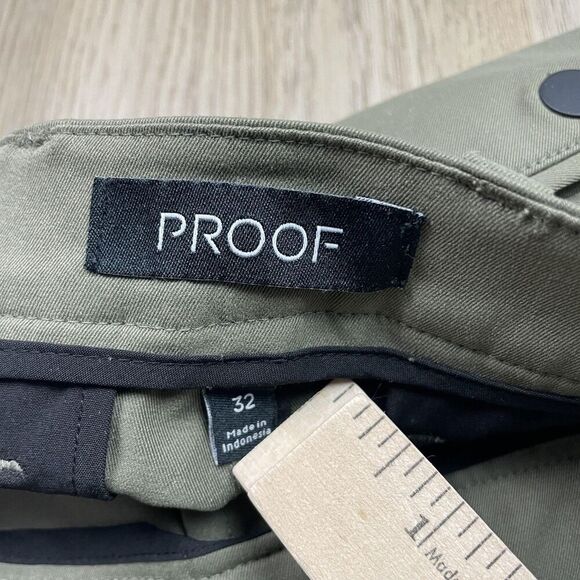 Proof Shorts Mens 32 Green Performance Chino Quick Dry Stretch Casual Outdoor - Picture 4 of 10